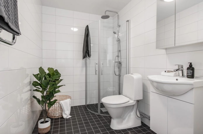 Corner shower cabin