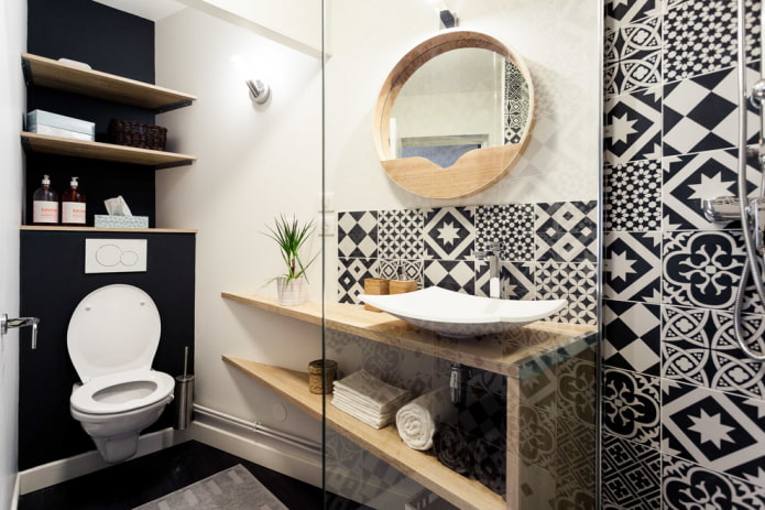 Contrasting patterns on tiles