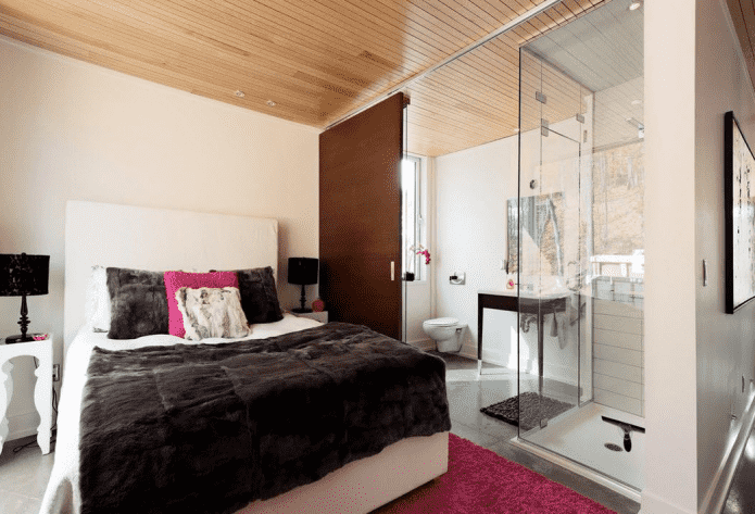 Bedroom with a shower