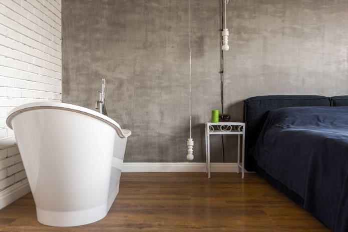 Curved bathtub