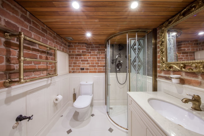 bathroom decoration in loft style