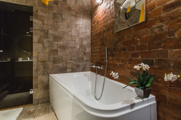 loft style bathroom