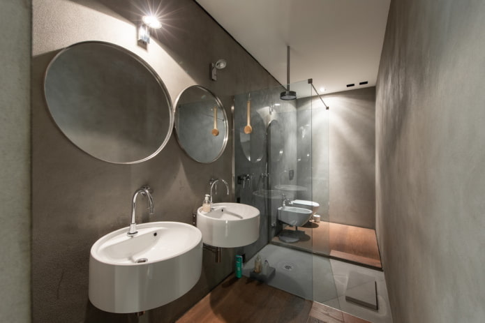 shower design in loft style