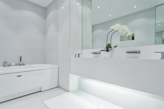 color scheme of a bathroom in the style of minimalism