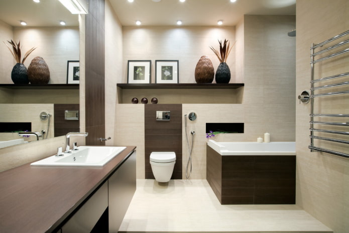 bathroom decor and lighting room in the style of minimalism