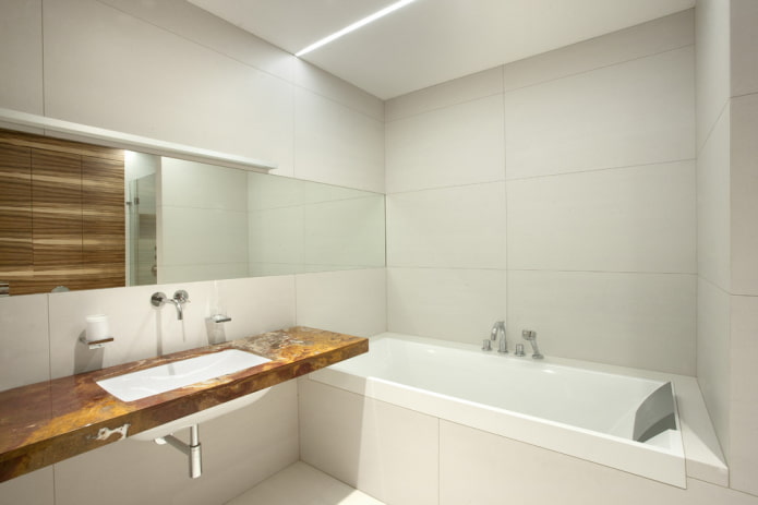 plumbing in the bathroom in the style of minimalism