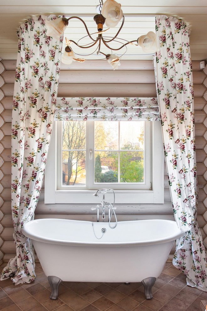 Figured bowl by the window in the bathroom