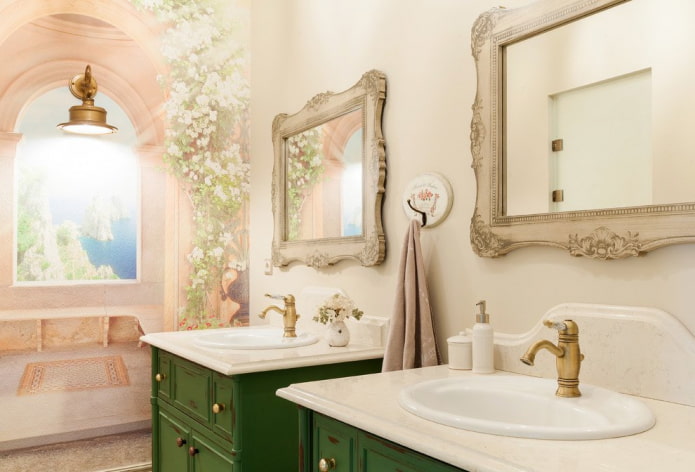 Oval sinks in the Provence style