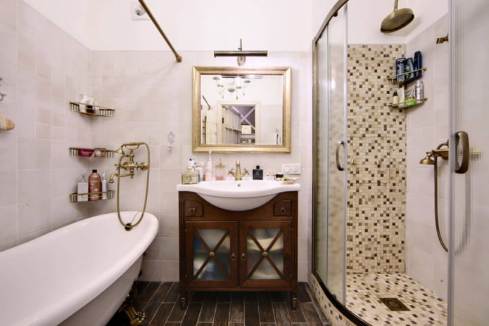 Shower room in Provence style