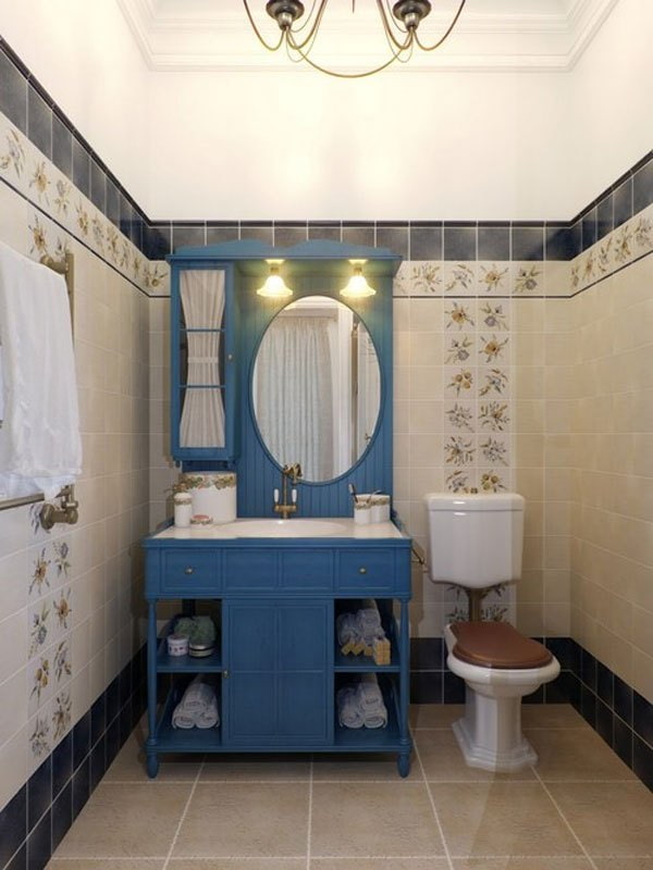 Cozy bathroom in Provence style