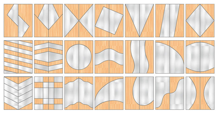 options for combining wardrobe facades