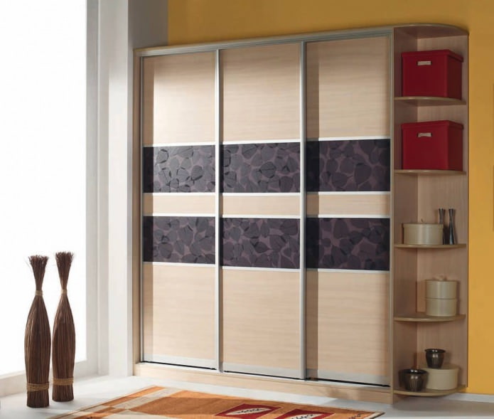wardrobe with decorative acrylic inserts