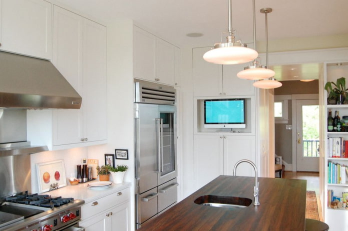 TV in the kitchen set