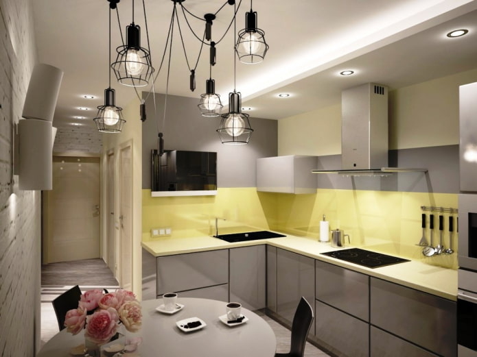 TV above the sink in the kitchen
