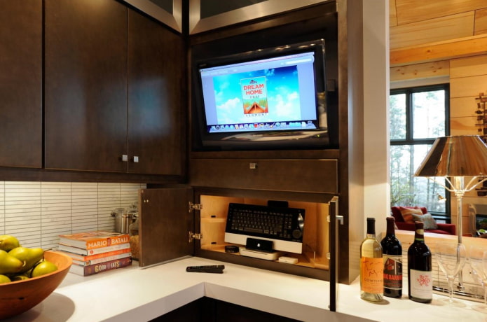 TV in the kitchen set