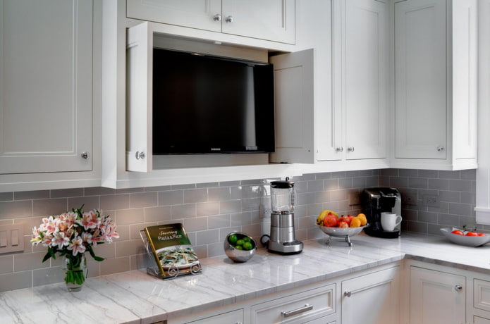 TV in the kitchen set
