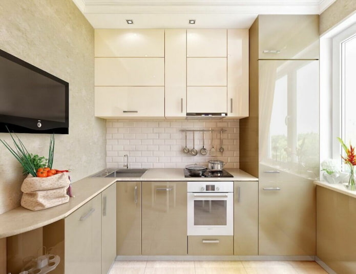 TV in the kitchen interior