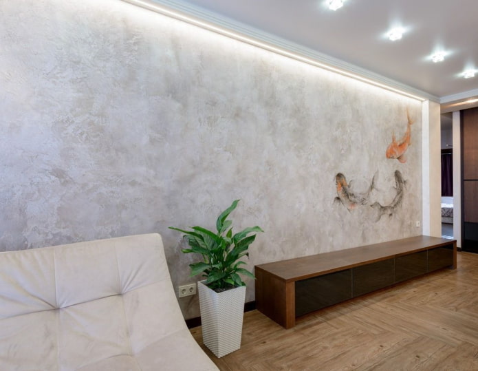 Venetian decorative plaster white