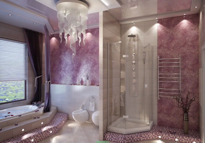 Venetian decorative plaster in the bathroom