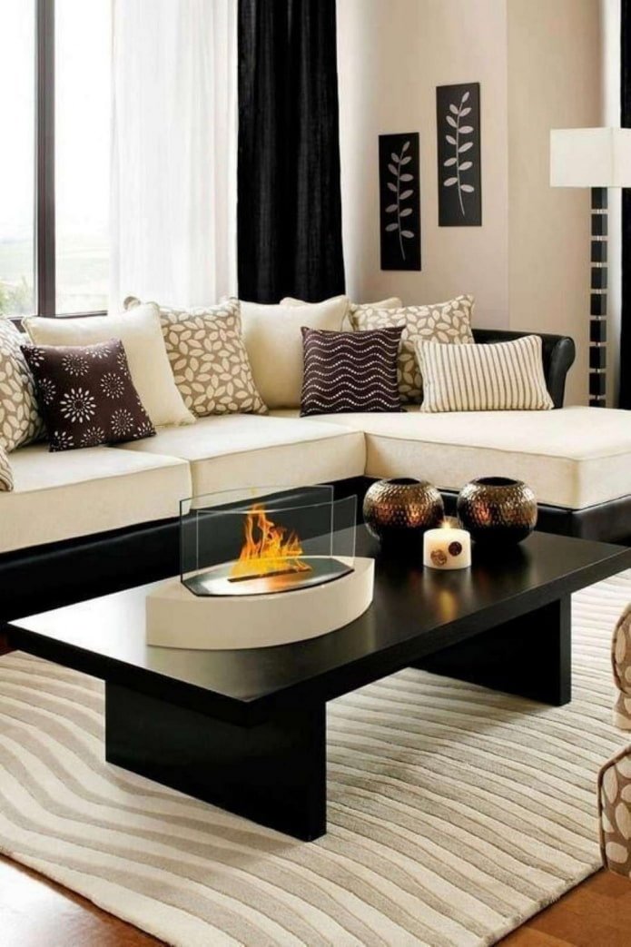 dark coffee table