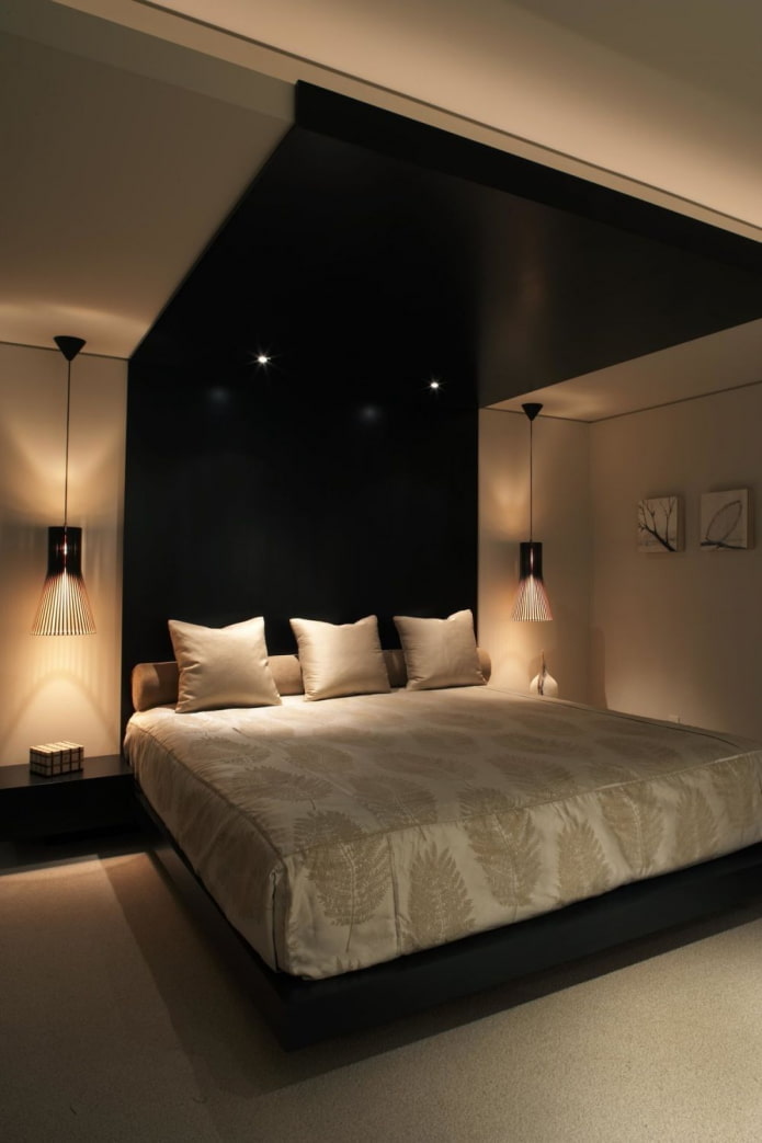 highlight the bed in the bedroom