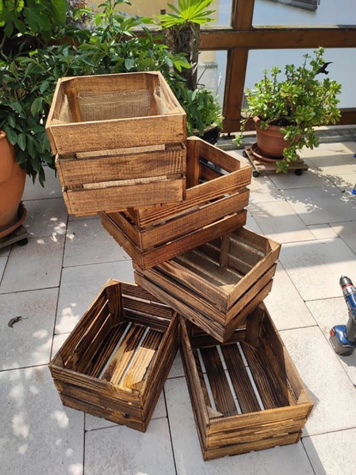 Boxes on top of each other
