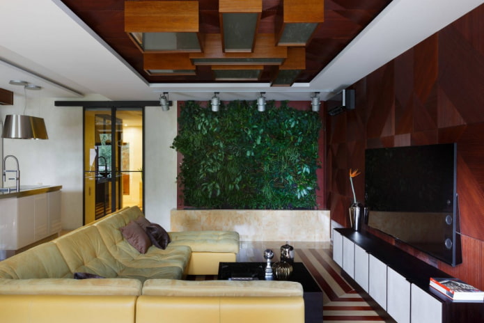vertical gardening of the living room
