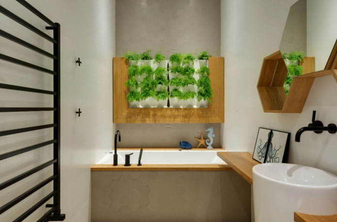 phytomodules in the bathroom
