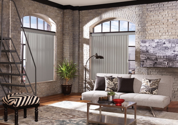vertical slats in loft style