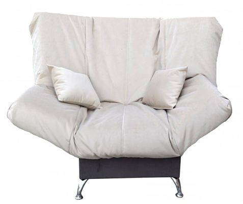 Chair bed with a click-clack mechanism