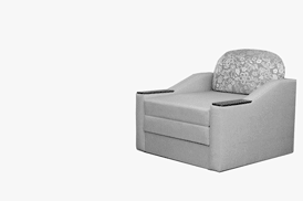 Chair bed with roll-out mechanism