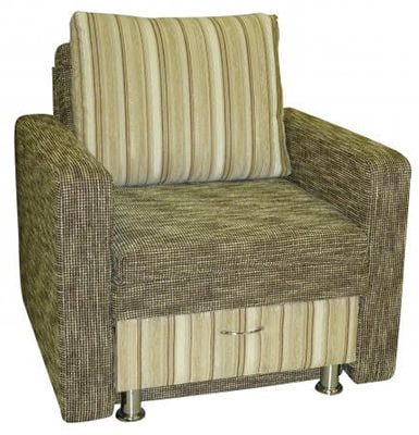 Chair bed with a roll-out mechanism