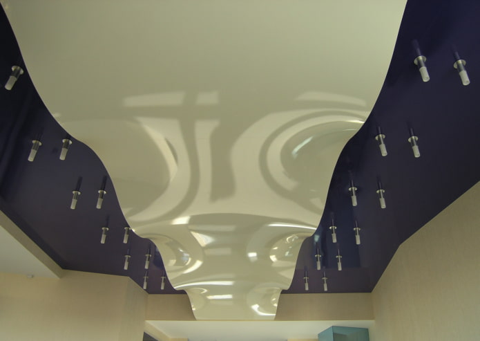 stretched fabric in the shape of a wave