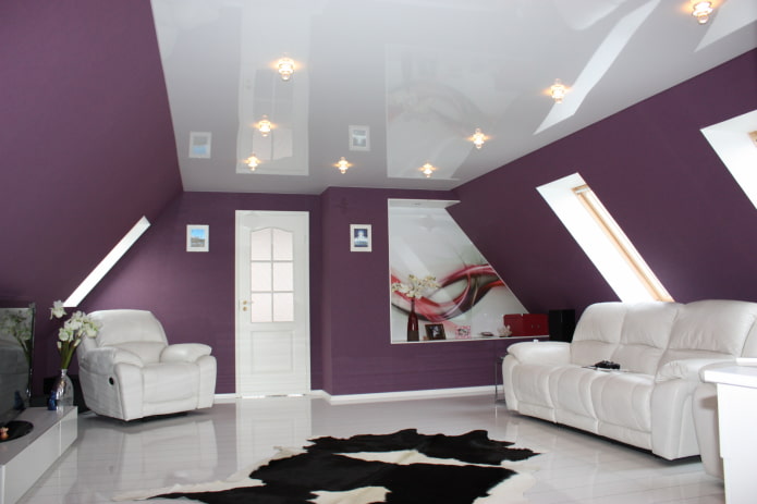 straight stretch ceiling in the interior