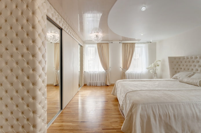 two-color stretch ceiling in the interior