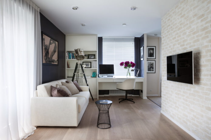 single-level stretch ceiling structure in the interior