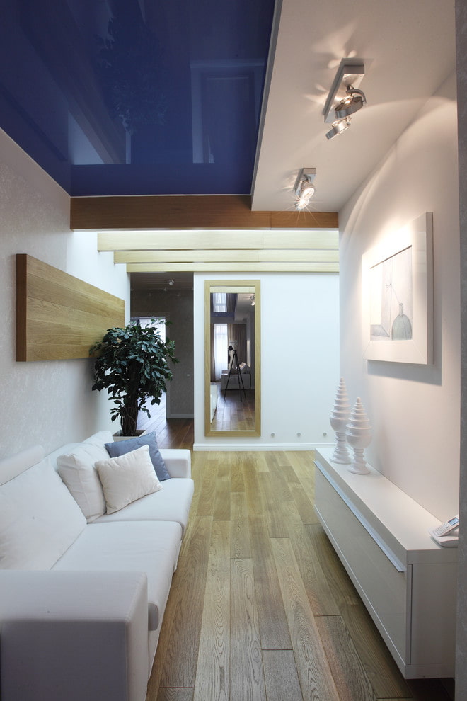 stretched fabric in the interior