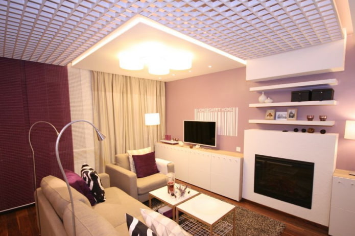 grilyato ceiling in the living room interior