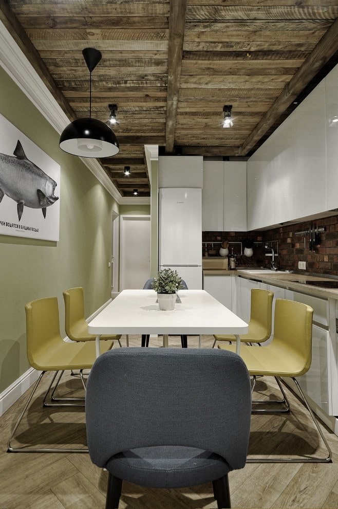 ceiling in the kitchen interior