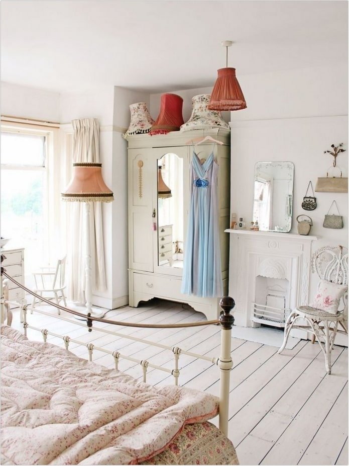 vintage wardrobe in the bedroom