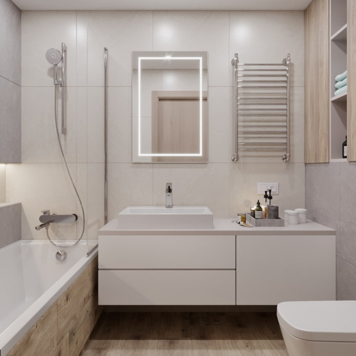 cabinet under the washbasin in a small bathroom