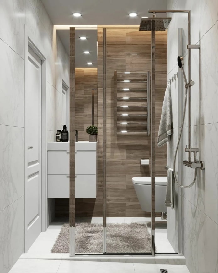 shower area in the bathroom