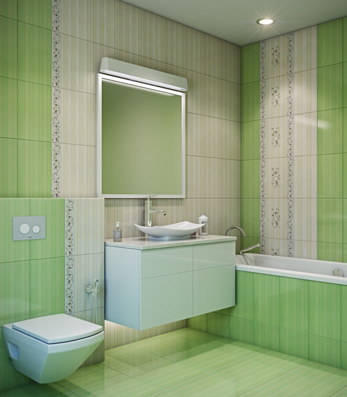 wall-mounted vanity unit under the washbasin