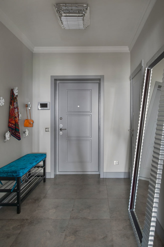 entrance gray doors in the interior