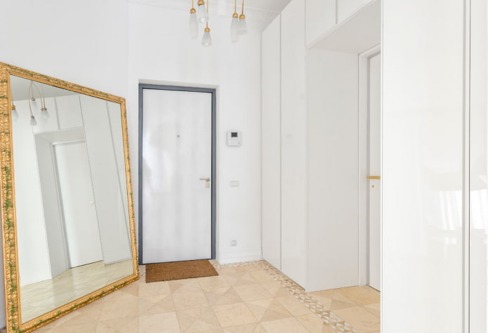 entrance white doors in the interior