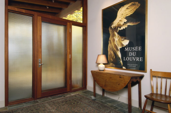 entrance combined doors in the interior