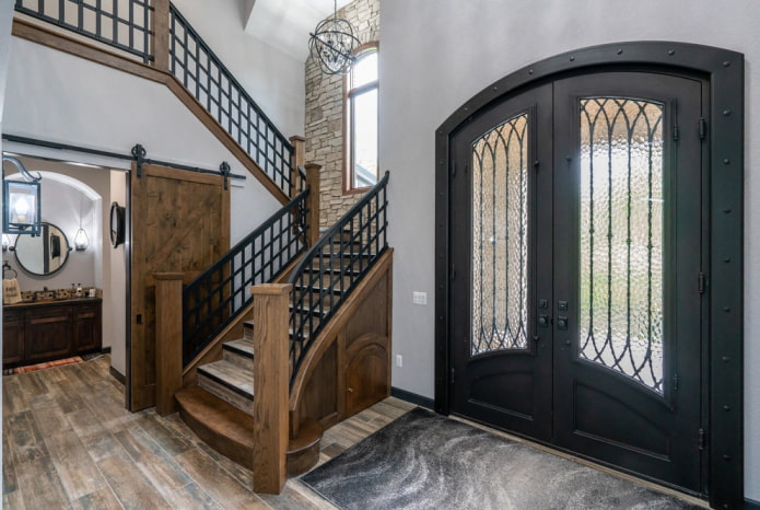 entrance forged doors in the interior