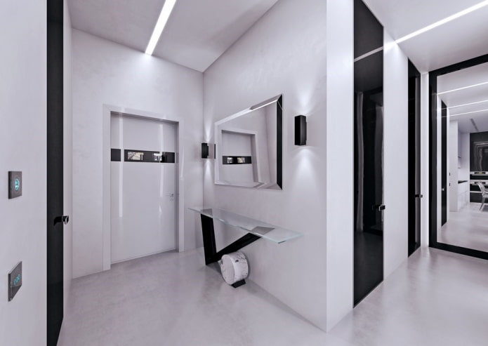 entrance door model in high-tech style