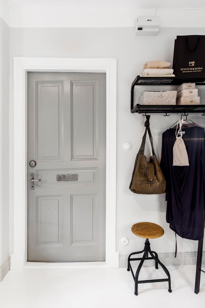 entrance gray doors in the interior
