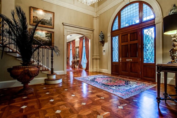 entrance door model in English style